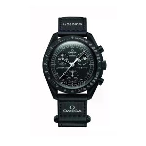 Omega Swatch Moonphase Black Snoopy
